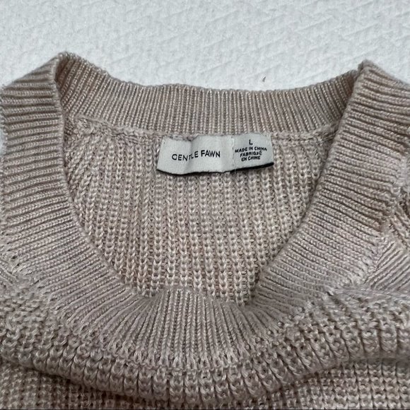 ♥️SOLD♥️𝅺Gentle Fawn Jasper Halter Neck Ribbed Strappy Crochet Top Cream Size L - Picture 9 of 10